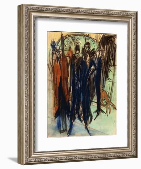 Prostitute, Friedrichstrasse, Berlin (Berlin Street Scene); Kokotten, Friedrichstrasse, Berlin…-Ernst Ludwig Kirchner-Framed Giclee Print