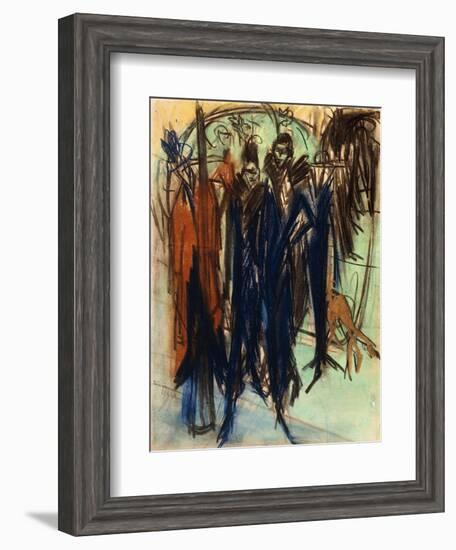 Prostitute, Friedrichstrasse, Berlin (Berlin Street Scene); Kokotten, Friedrichstrasse, Berlin…-Ernst Ludwig Kirchner-Framed Giclee Print