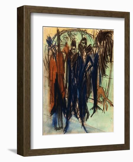 Prostitute, Friedrichstrasse, Berlin (Berlin Street Scene); Kokotten, Friedrichstrasse, Berlin…-Ernst Ludwig Kirchner-Framed Giclee Print