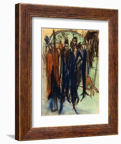 Prostitute, Friedrichstrasse, Berlin (Berlin Street Scene); Kokotten, Friedrichstrasse, Berlin…-Ernst Ludwig Kirchner-Framed Giclee Print