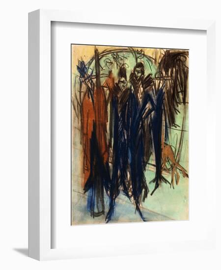 Prostitute, Friedrichstrasse, Berlin (Berlin Street Scene); Kokotten, Friedrichstrasse, Berlin…-Ernst Ludwig Kirchner-Framed Giclee Print
