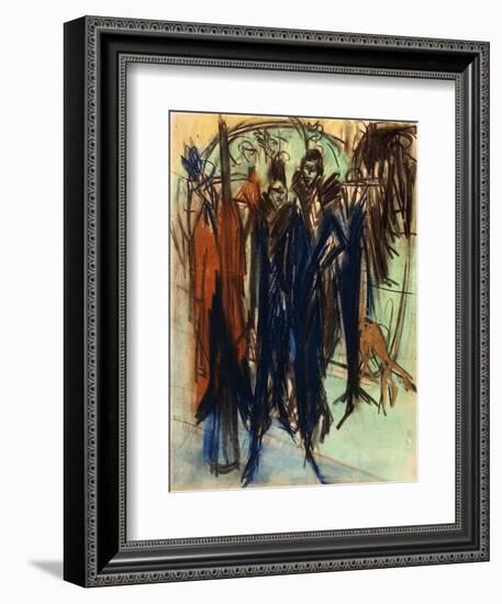 Prostitute, Friedrichstrasse, Berlin (Berlin Street Scene); Kokotten, Friedrichstrasse, Berlin…-Ernst Ludwig Kirchner-Framed Giclee Print