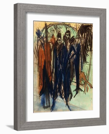 Prostitute, Friedrichstrasse, Berlin (Berlin Street Scene)-Ernst Ludwig Kirchner-Framed Giclee Print