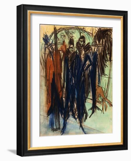 Prostitute, Friedrichstrasse, Berlin (Berlin Street Scene)-Ernst Ludwig Kirchner-Framed Giclee Print