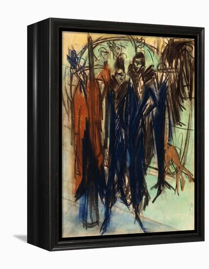 Prostitute, Friedrichstrasse, Berlin (Berlin Street Scene)-Ernst Ludwig Kirchner-Framed Premier Image Canvas