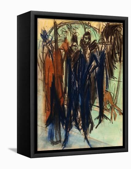 Prostitute, Friedrichstrasse, Berlin (Berlin Street Scene)-Ernst Ludwig Kirchner-Framed Premier Image Canvas