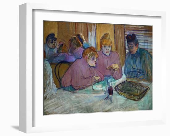 Prostitutes Around a Dinner Table, 1893-Henri de Toulouse-Lautrec-Framed Giclee Print