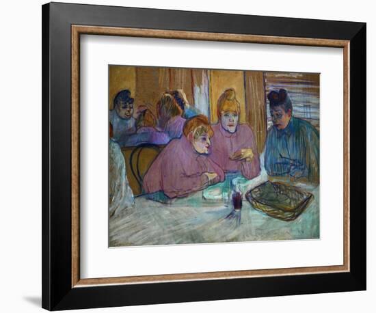 Prostitutes Around a Dinner Table, 1893-Henri de Toulouse-Lautrec-Framed Giclee Print