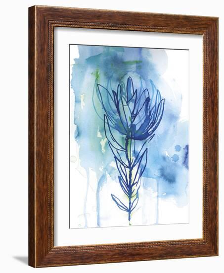 Protea Wash - Blue-Paula Mills-Framed Giclee Print