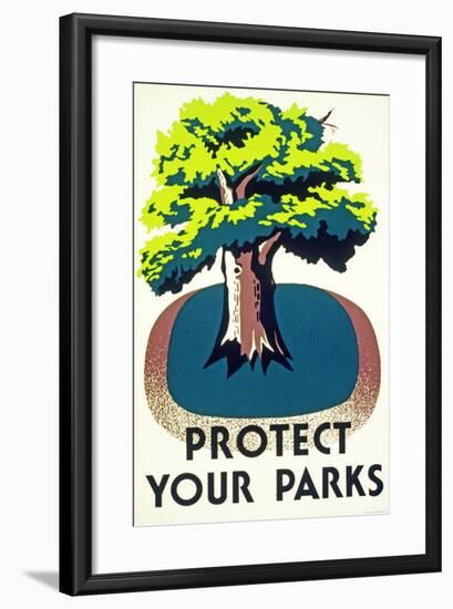 "Protect Your Parks" 1938-null-Framed Giclee Print