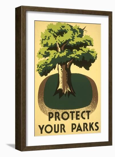 Protect Your Parks, Stately Tree-null-Framed Art Print