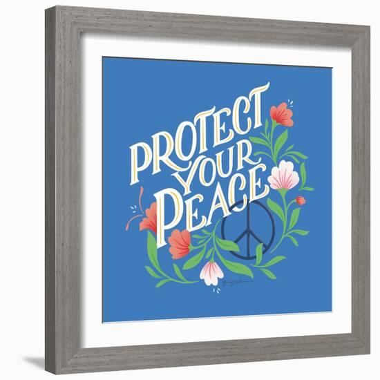 Protect Your Peace I Bright-Gia Graham-Framed Art Print