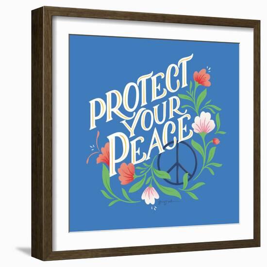 Protect Your Peace I Bright-Gia Graham-Framed Art Print