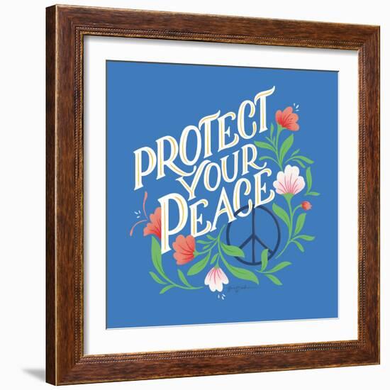 Protect Your Peace I Bright-Gia Graham-Framed Art Print