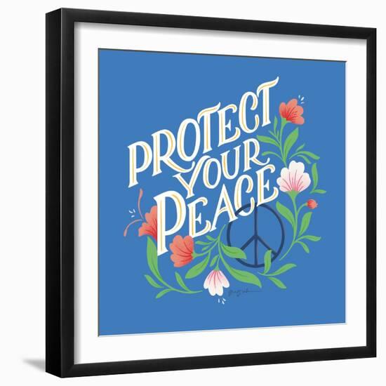 Protect Your Peace I Bright-Gia Graham-Framed Art Print