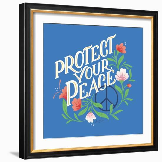 Protect Your Peace I Bright-Gia Graham-Framed Art Print