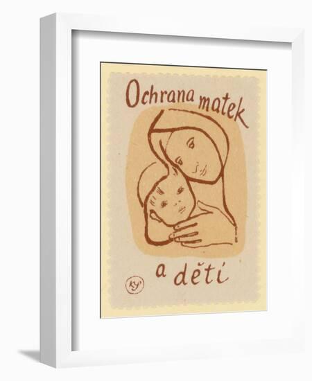 Protection of Mothers and Children-null-Framed Giclee Print