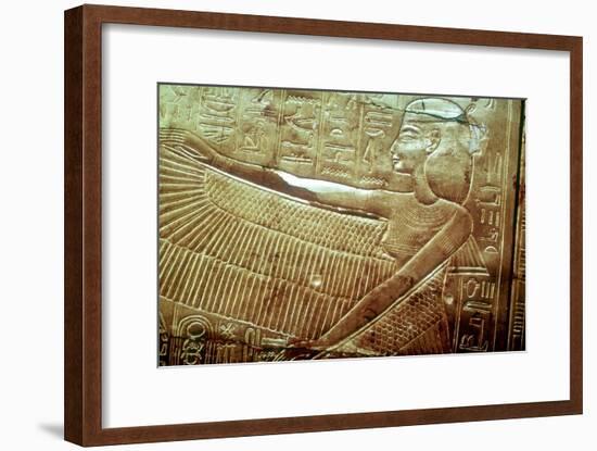 Protective goddess on the golden canopic shrine, Tomb of Tutankhamun, Cairo. Artist: Unknown-Unknown-Framed Giclee Print