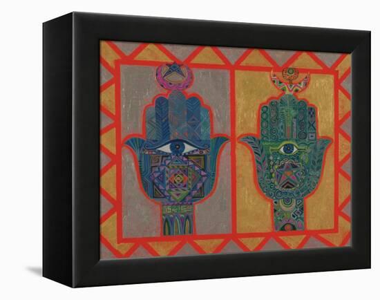 Protective Hands, 1992-Laila Shawa-Framed Premier Image Canvas