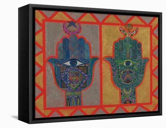 Protective Hands, 1992-Laila Shawa-Framed Premier Image Canvas