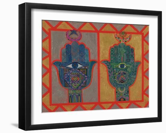 Protective Hands, 1992-Laila Shawa-Framed Giclee Print