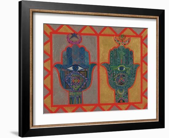 Protective Hands, 1992-Laila Shawa-Framed Giclee Print