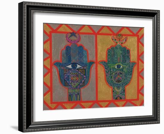 Protective Hands, 1992-Laila Shawa-Framed Giclee Print