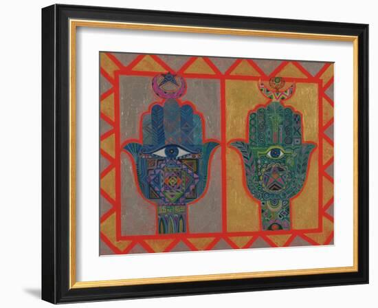 Protective Hands, 1992-Laila Shawa-Framed Giclee Print