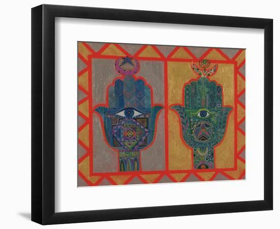 Protective Hands, 1992-Laila Shawa-Framed Premium Giclee Print