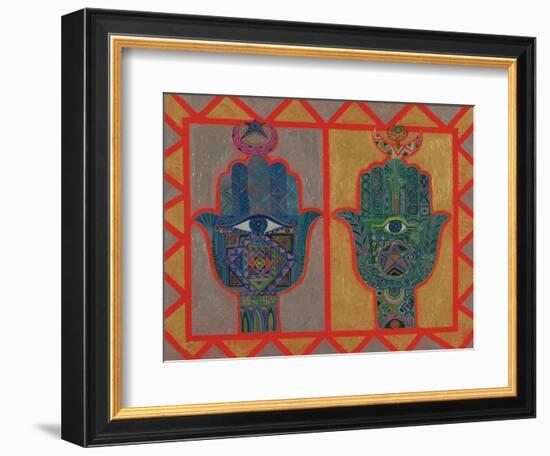 Protective Hands, 1992-Laila Shawa-Framed Premium Giclee Print