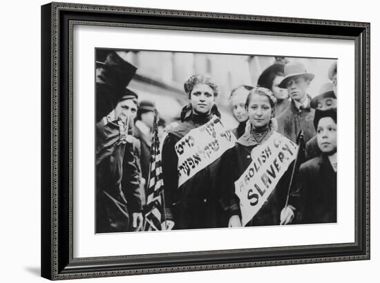 Protest Against Child Labor in Labor Parade Photograph - New York, NY-Lantern Press-Framed Art Print