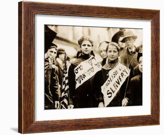 Protest against Child Labor, New York, 1909-null-Framed Photo