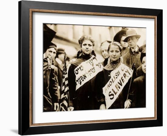 Protest against Child Labor, New York, 1909-null-Framed Photo