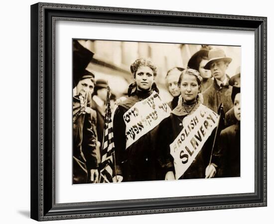 Protest against Child Labor, New York, 1909-null-Framed Photo