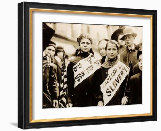 Protest against Child Labor, New York, 1909-null-Framed Photo