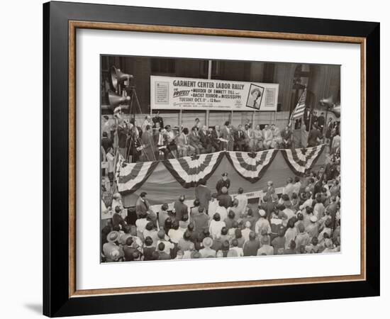 Protest Against the Murder of African American Teenager, Emmett Till. Oct. 11, 1955-null-Framed Premium Photographic Print