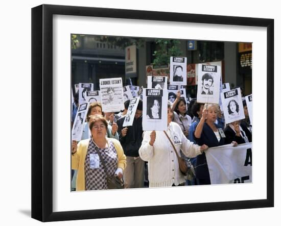 Protest by Mothers of the Missing (Desaparasidos), Chile, South America-Aaron McCoy-Framed Photographic Print