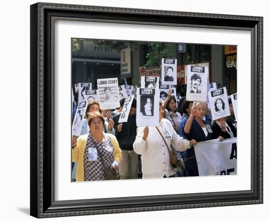 Protest by Mothers of the Missing (Desaparasidos), Chile, South America-Aaron McCoy-Framed Photographic Print