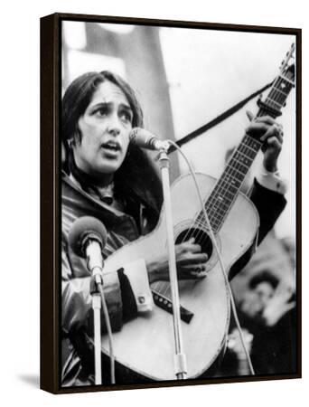 Protest Folk Singer Joan Baez Performing in 1965' Photo
