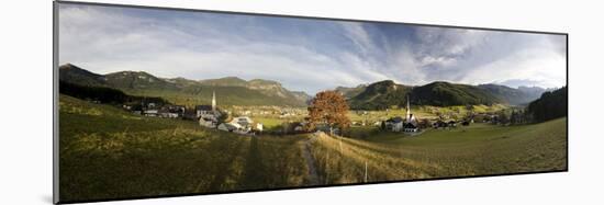 Protestant and Catholic Parish Churches and Gosaukamm Vlnr, Austria-Volker Preusser-Mounted Photographic Print