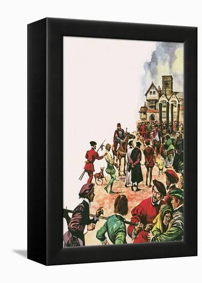 Protestant Martyrs under Bloody Mary (Colour Litho)-Peter Jackson-Framed Premier Image Canvas