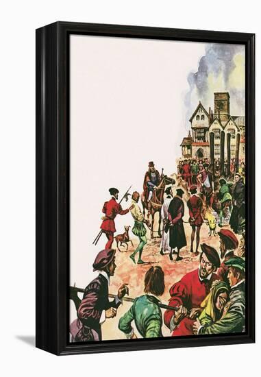 Protestant Martyrs under Bloody Mary (Colour Litho)-Peter Jackson-Framed Premier Image Canvas