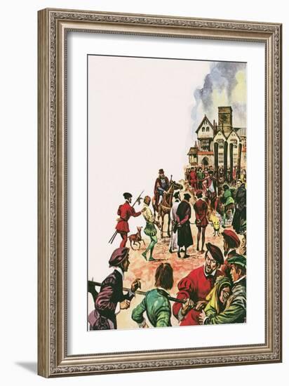 Protestant Martyrs under Bloody Mary (Colour Litho)-Peter Jackson-Framed Giclee Print