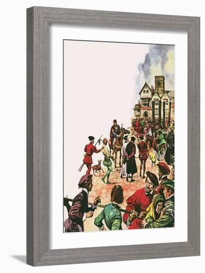 Protestant Martyrs under Bloody Mary (Colour Litho)-Peter Jackson-Framed Giclee Print