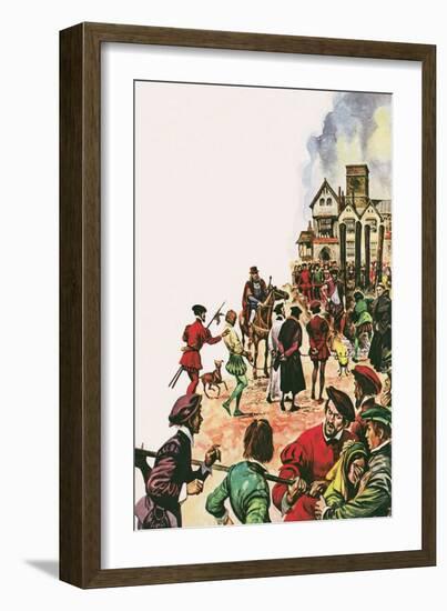 Protestant Martyrs under Bloody Mary (Colour Litho)-Peter Jackson-Framed Giclee Print