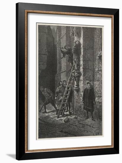 Protestants Destroy Images of Mary and the Christ-Child-Alphonse De Neuville-Framed Art Print