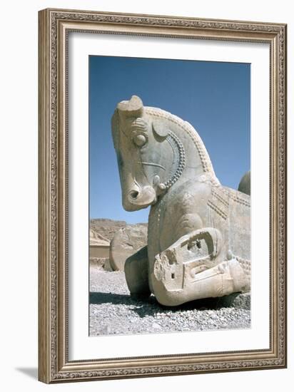 Protome of a Horse, the Apadana, Persepolis, Iran-Vivienne Sharp-Framed Photographic Print