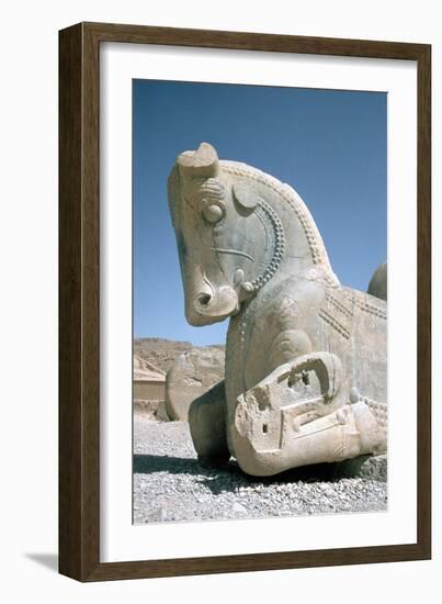 Protome of a Horse, the Apadana, Persepolis, Iran-Vivienne Sharp-Framed Photographic Print