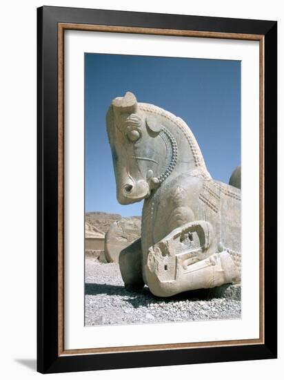 Protome of a Horse, the Apadana, Persepolis, Iran-Vivienne Sharp-Framed Photographic Print