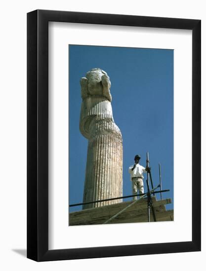 Protome of half horse, the Apadana, Persepolis, Iran-Vivienne Sharp-Framed Photographic Print